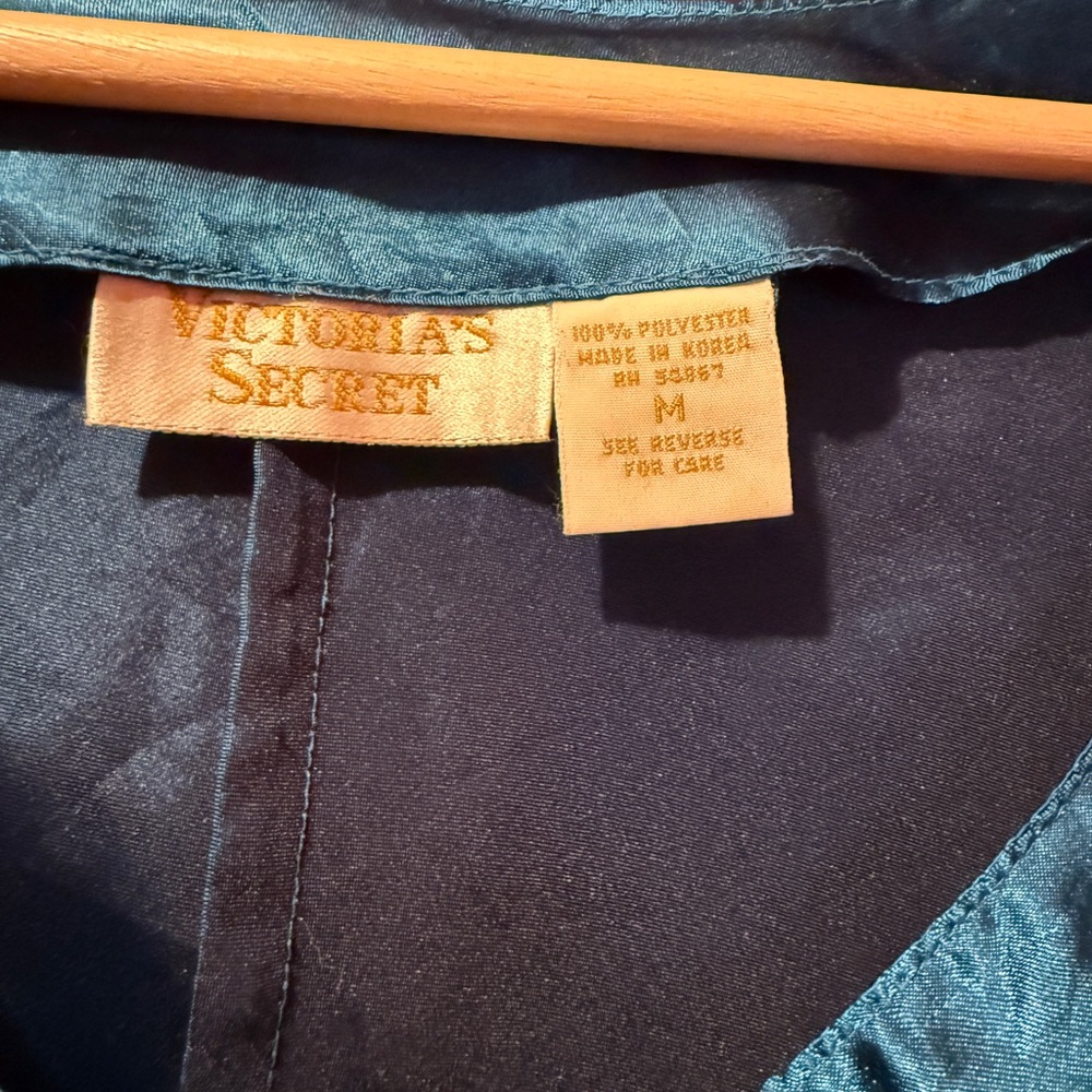Victoria's Secret Deep Blue Satin Nightgown